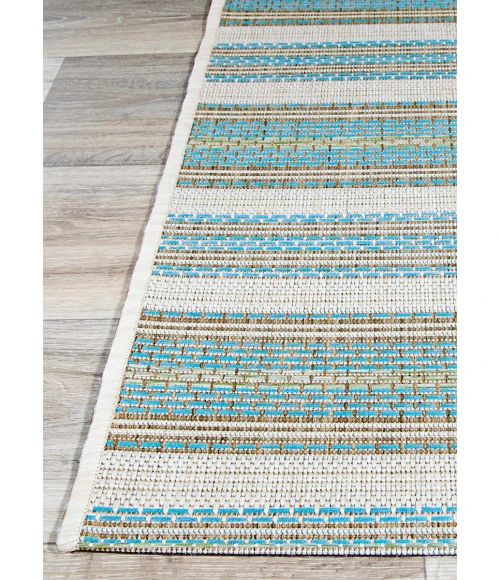 Couristan Monaco Marbella 8' Runner Blue Mist/Ivory Area Rug