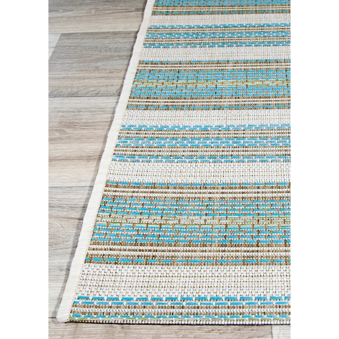 Couristan Monaco Marbella Long Runner Blue Mist/Ivory Area Rug