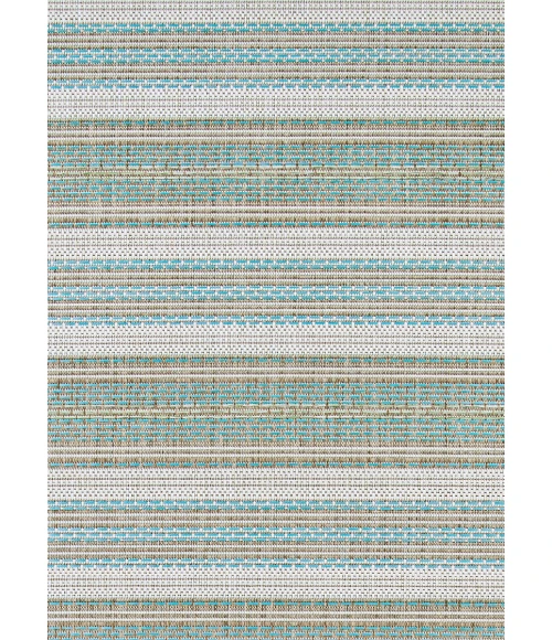 Couristan Monaco Marbella 8' Runner Blue Mist/Ivory Area Rug
