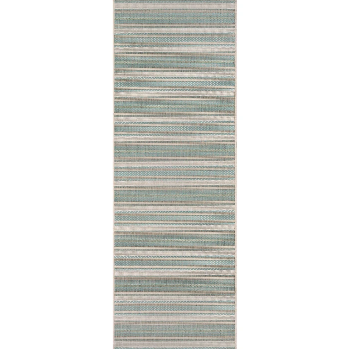 Couristan Monaco Marbella Long Runner Blue Mist/Ivory Area Rug
