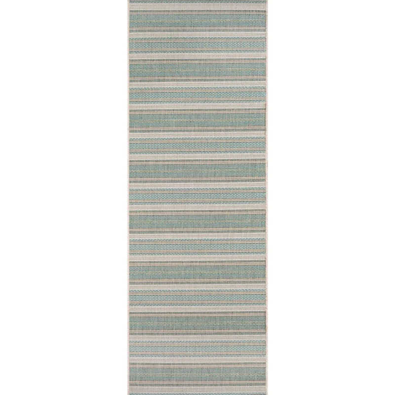 Couristan Monaco Marbella 2' x 4' Blue Mist//Ivory Area Rug