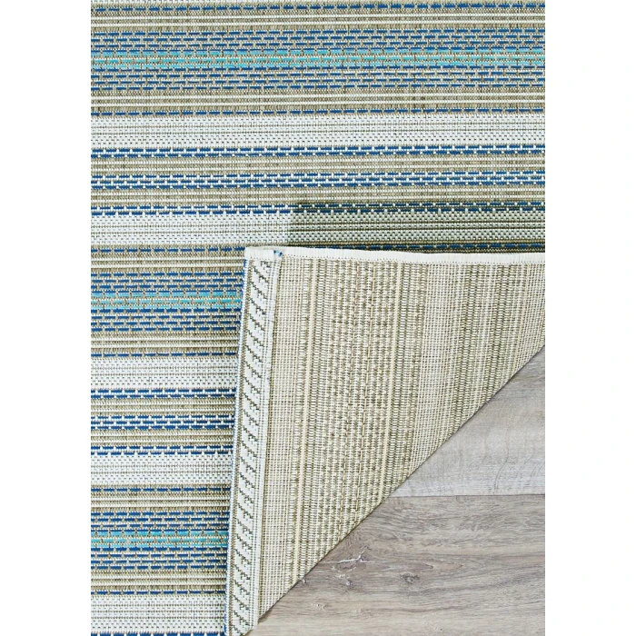 Couristan Monaco Marbella 8' Runner Ivory/Sand/Azure Area Rug