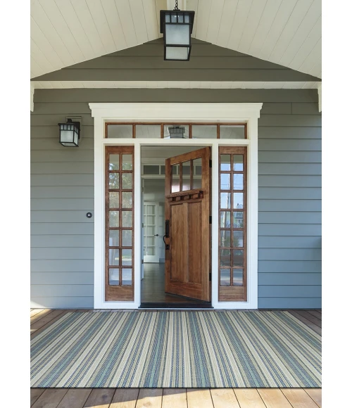 Couristan Monaco Marbella 8' x 11' Ivory/Sand/Azure Area Rug