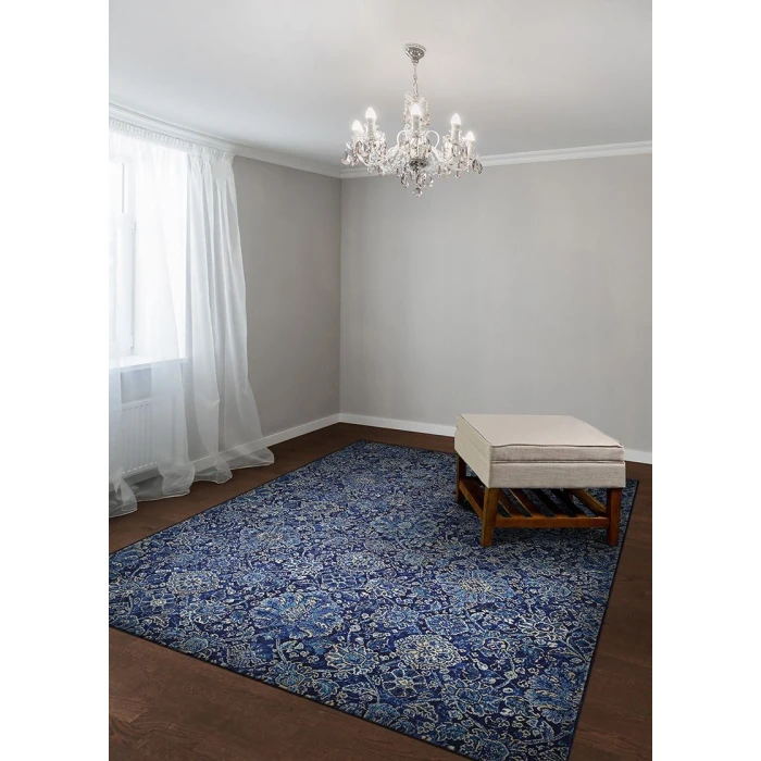 Couristan Easton Winslet 6' x 9' Navy/Sapphire Area Rug