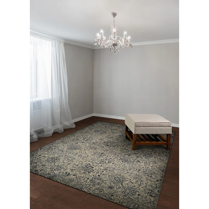 Couristan Easton Winslet 3' x 5' Beige/Black Area Rug