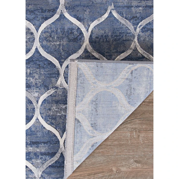 Couristan Easton Ogee 8' x 11' Dusk Blue Area Rug