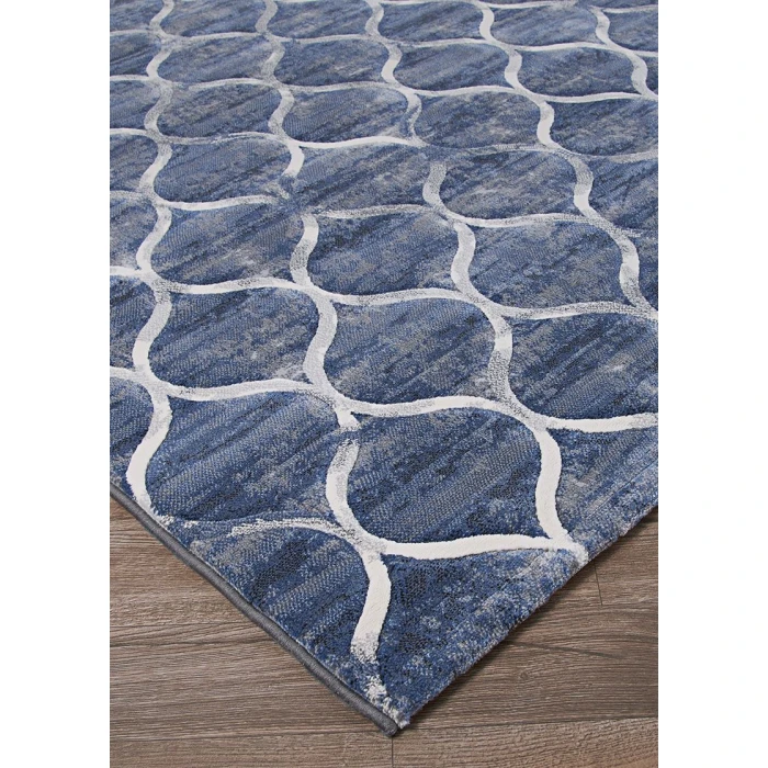 Couristan Easton Ogee 8' x 11' Dusk Blue Area Rug