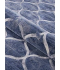 Couristan Easton Ogee 8' Runner Dusk Blue Area Rug
