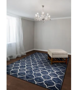 Couristan Easton Ogee Dusk Blue Area Rug 2 ft. 7 in. X 7 ft. 10 in. Rectangle