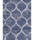 Couristan Easton Ogee 8' Runner Dusk Blue Area Rug