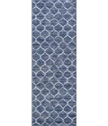 Couristan Easton Ogee 8' Runner Dusk Blue Area Rug