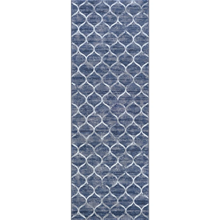 Couristan Easton Ogee 8' x 11' Dusk Blue Area Rug