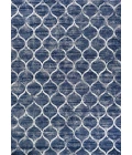 Couristan Easton Ogee 8' Runner Dusk Blue Area Rug