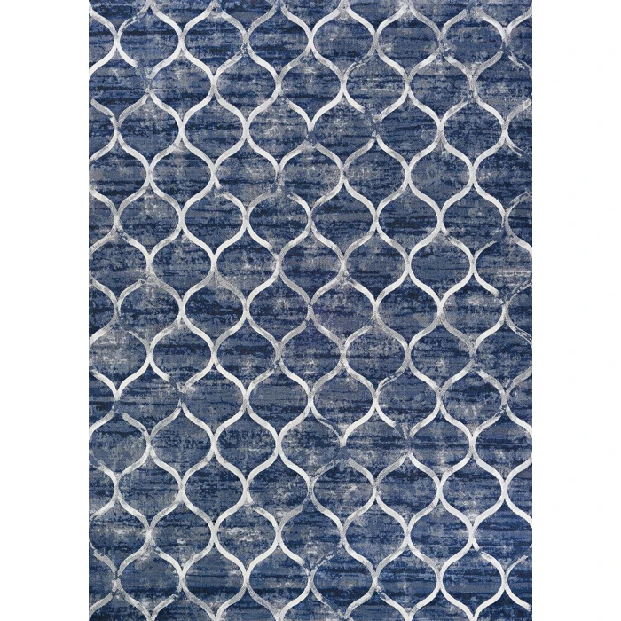 Couristan Easton Ogee 8' x 11' Dusk Blue Area Rug
