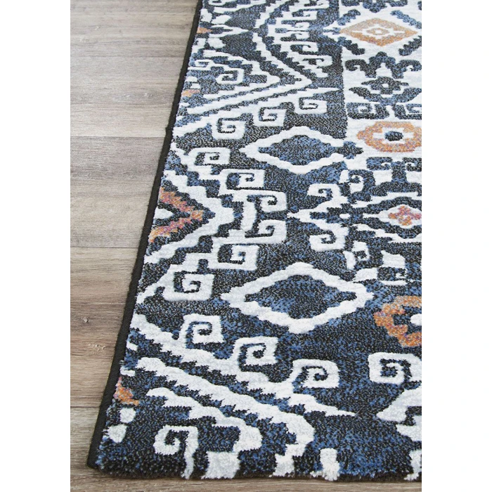 Couristan Everest Bohemia 5' x 8' Denim Ivory Area Rug