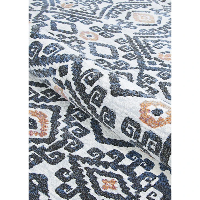 Couristan Everest Bohemia 5' x 8' Denim Ivory Area Rug