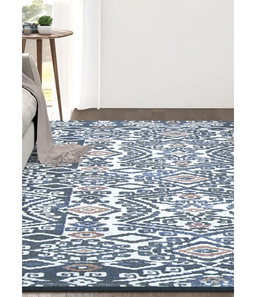 Couristan Everest Bohemia 8' x 11' Denim Ivory Area Rug