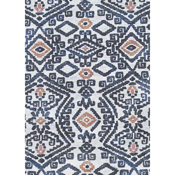 Couristan Everest Bohemia 5' x 8' Denim Ivory Area Rug
