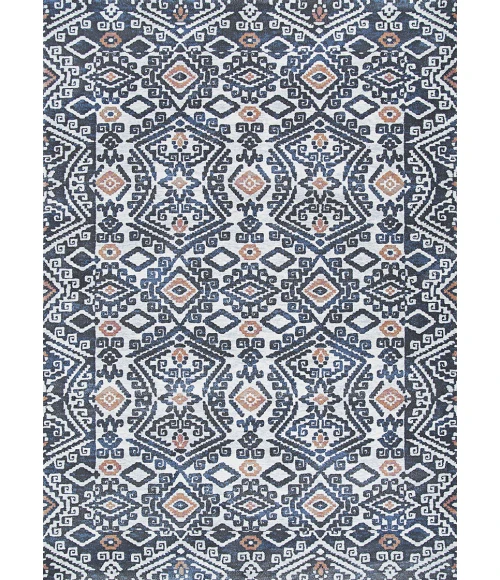 Couristan Everest Bohemia 8' x 11' Denim Ivory Area Rug