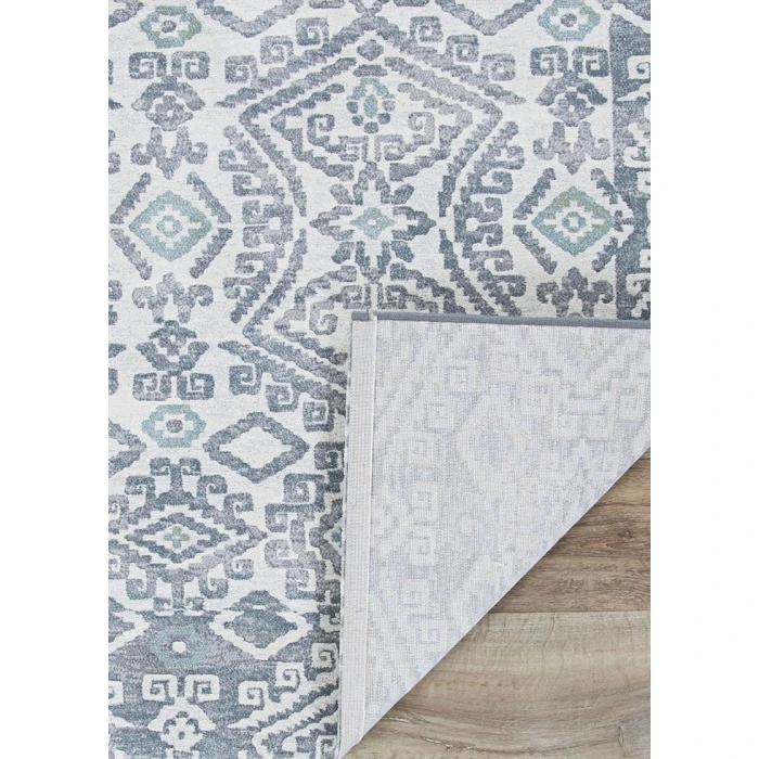 Couristan Everest Bohemia 8' Runner Greystone/Lime Area Rug