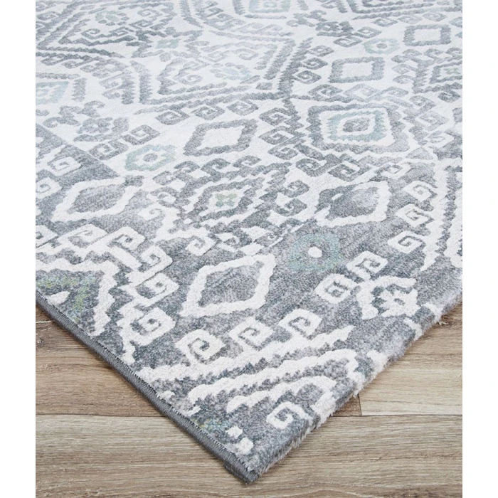 Couristan Everest Bohemia 8' Runner Greystone/Lime Area Rug