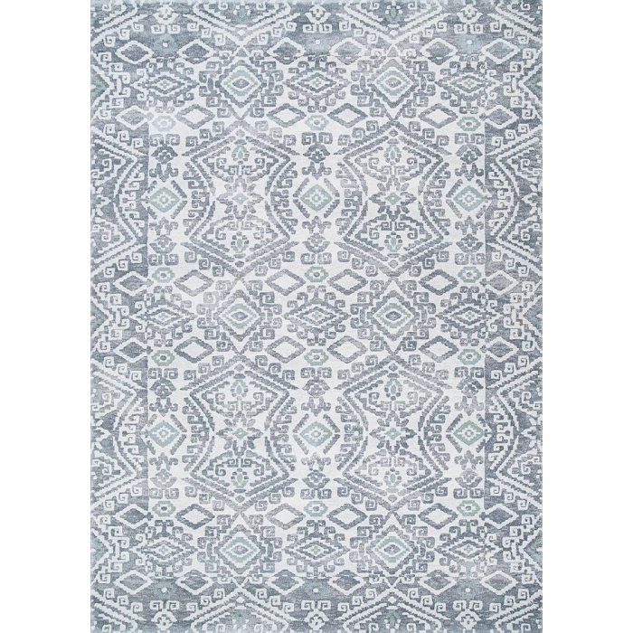 Couristan Everest Bohemia 8' Runner Greystone/Lime Area Rug