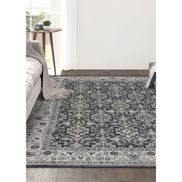 Couristan Everest Black 6375/1001 9 ft. 2 in. X 12 ft. 5 in. Rectangle Rug