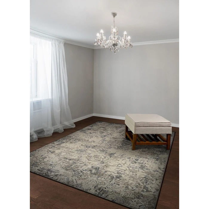Couristan Easton Antique Lace 6' x 9' Flax Area Rug