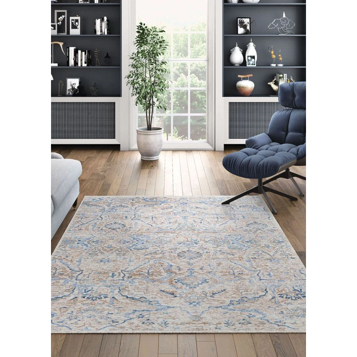 Couristan Couture  Ballerine 4' x 6' Burnished Gold/Denim Area Rug