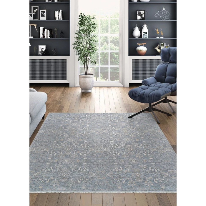 Couristan Couture Dusty Grey /Beige 6791/3775 9 ft. 10 in. X 13 ft. 9 in. Rectangle Rug