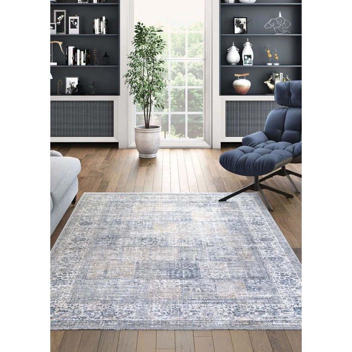 Couristan Couture Pewter-Mode Beige 6798/6491 2 ft. 7 in. X 12 ft. Rectangle Rug