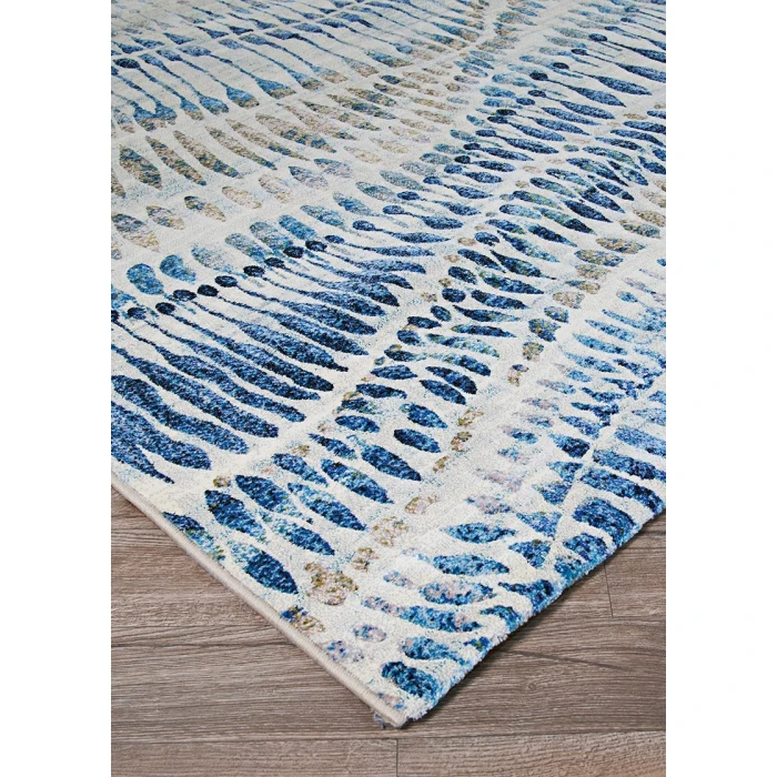 Couristan Easton Bone/Blue/Multi 6842/6151 9 ft. 2 in. X 12 ft. 5 in. Rectangle Rug