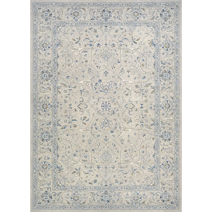 Couristan Sultan Treasures Floral Yazd 8' x 11' Grey Area Rug