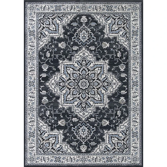 Couristan Sultan Treasures Harish 8' Runner Charcoal  Area Rug