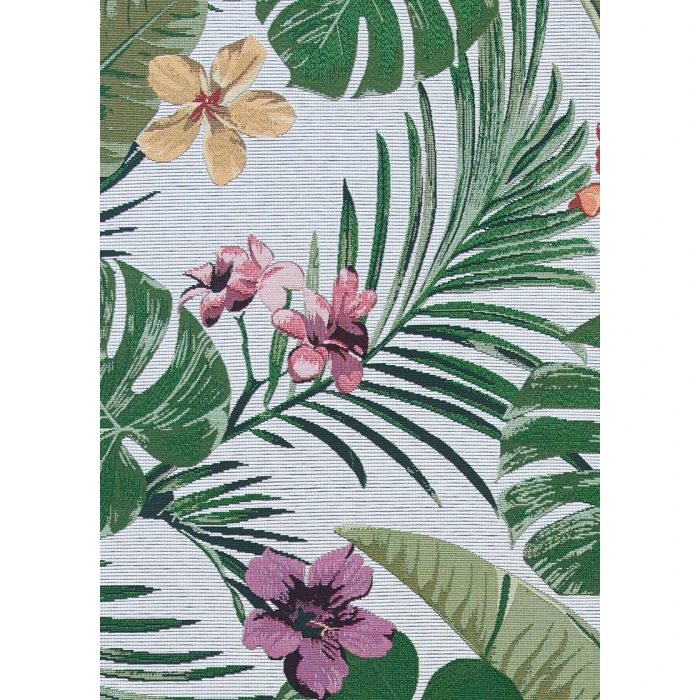Couristan Dolce Flowering Fern 4' x 6' Ivory/Hunter Green Area Rug