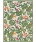 Couristan Dolce Flowering Fern 4' x 6' Ivory/Hunter Green Area Rug