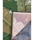 Couristan Dolce Palm Lily 4' x 6' Huntr Green/Ivory Area Rug