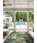 Couristan Dolce Palm Lily 4' x 6' Huntr Green/Ivory Area Rug