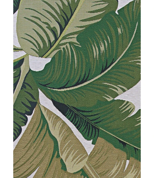 Couristan Dolce Palm Lily 4' x 6' Huntr Green/Ivory Area Rug