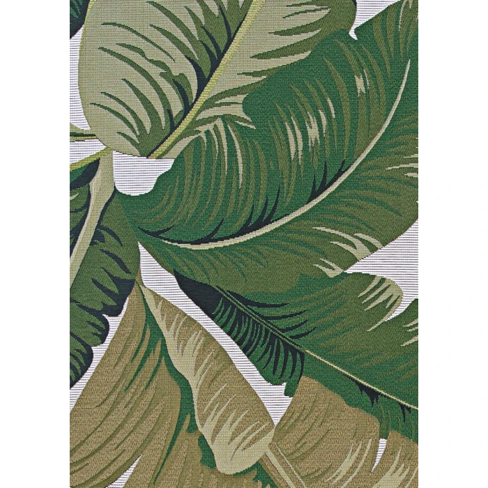 Couristan Dolce Palm Lily 5' x 8' Huntr Green/Ivory Area Rug