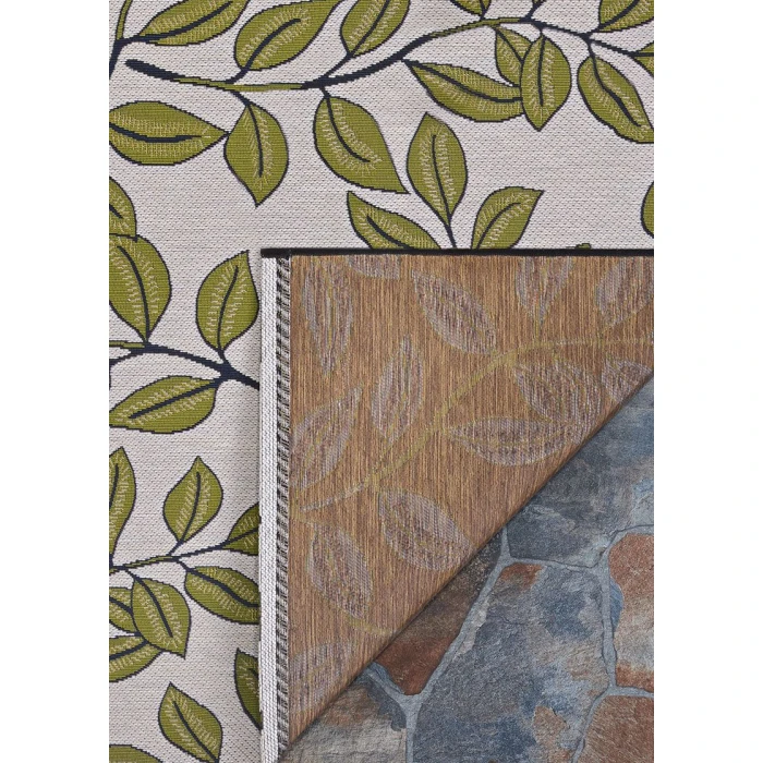 Couristan Dolce Ivory Olive 7512/0045 2 ft. 3 in. X 7 ft. 10 in. Rectangle Rug