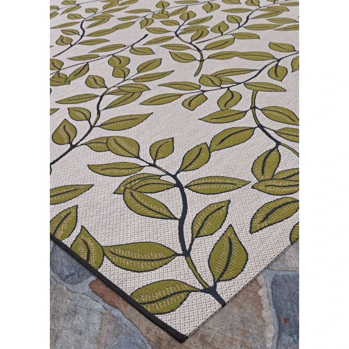 Couristan Dolce Ivory Olive 7512/0045 2 ft. 3 in. X 7 ft. 10 in. Rectangle Rug