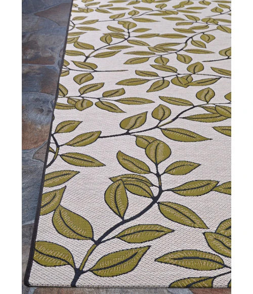 Couristan Dolce Ivory Olive 7512/0045 2 ft. 3 in. X 7 ft. 10 in. Rectangle Rug
