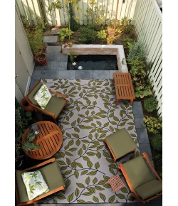 Couristan Dolce Ivory Olive 7512/0045 8 ft. 1 in. X 11 ft. 2 in. Rectangle Rug