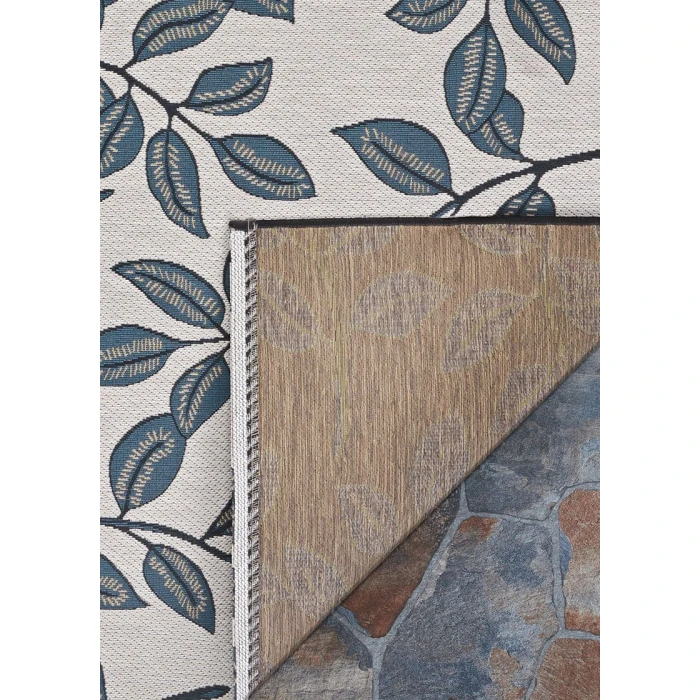 Couristan Dolce Ivory Slate Blue 7512/0845 2 ft. 3 in. X 7 ft. 10 in. Rectangle Rug