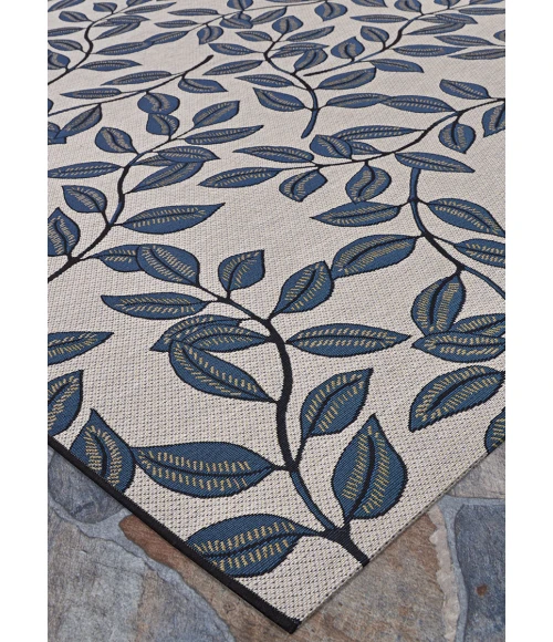 Couristan Dolce Ivory Slate Blue 7512/0845 2 ft. 3 in. X 7 ft. 10 in. Rectangle Rug