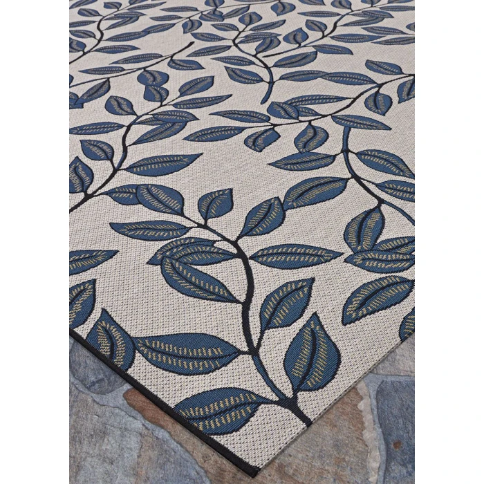 Couristan Dolce Ivory Slate Blue 7512/0845 2 ft. 3 in. X 7 ft. 10 in. Rectangle Rug