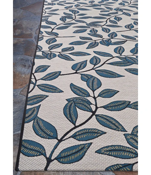 Couristan Dolce Ivory Slate Blue 7512/0845 2 ft. 3 in. X 7 ft. 10 in. Rectangle Rug