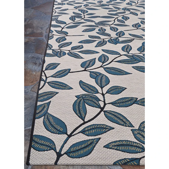 Couristan Dolce Ivory Slate Blue 7512/0845 2 ft. 3 in. X 7 ft. 10 in. Rectangle Rug