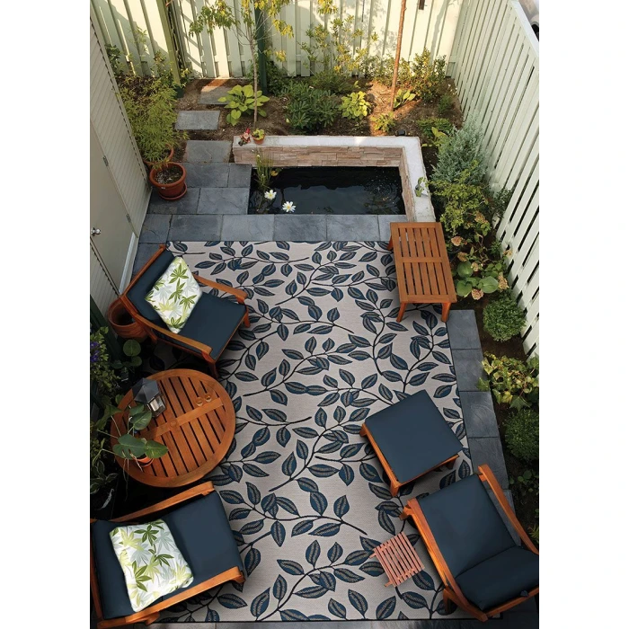 Couristan Dolce Ivory Slate Blue 7512/0845 2 ft. 3 in. X 7 ft. 10 in. Rectangle Rug